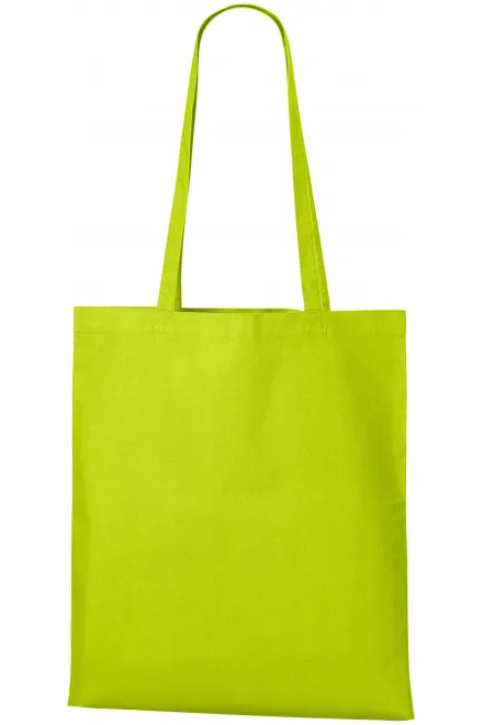 Borsa per la spesa in cotone - verde lime, uni