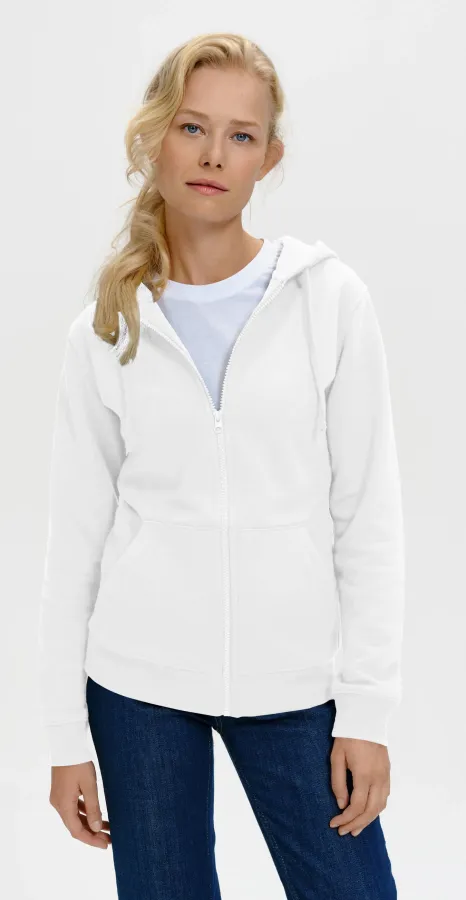 Felpa da donna con cappuccio, bianco Felpa da donna con cappuccio, bianco