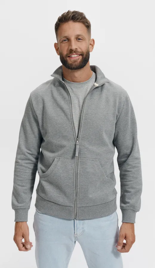 Felpa da uomo semplice senza cappuccio, marmo grigio scuro Felpa da uomo semplice senza cappuccio, marmo grigio scuro