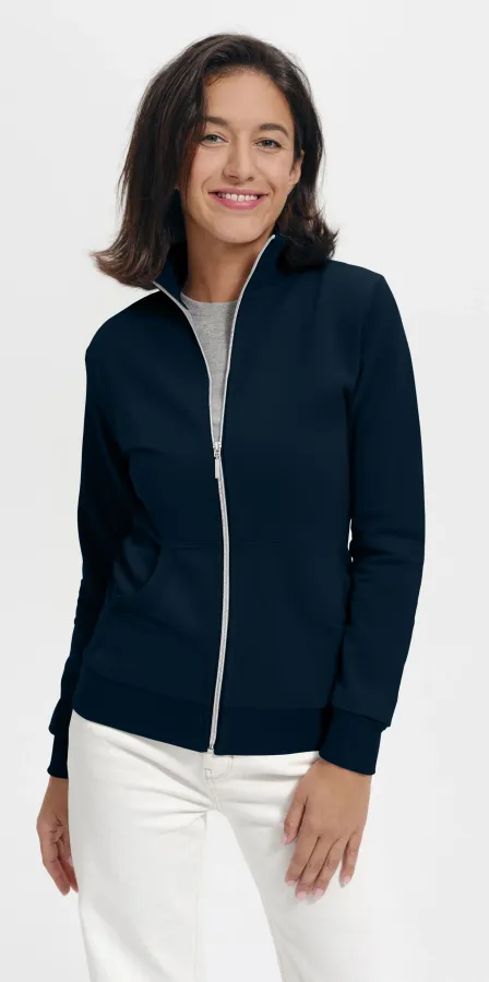Felpa donna senza cappuccio, blu scuro Felpa donna senza cappuccio, blu scuro
