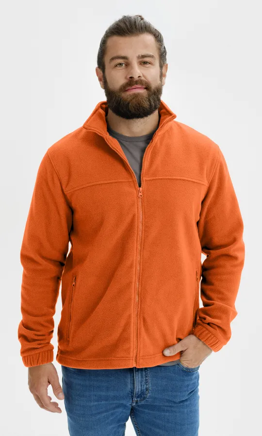 Giacca in pile da uomo, arancia Giacca in pile da uomo, arancia