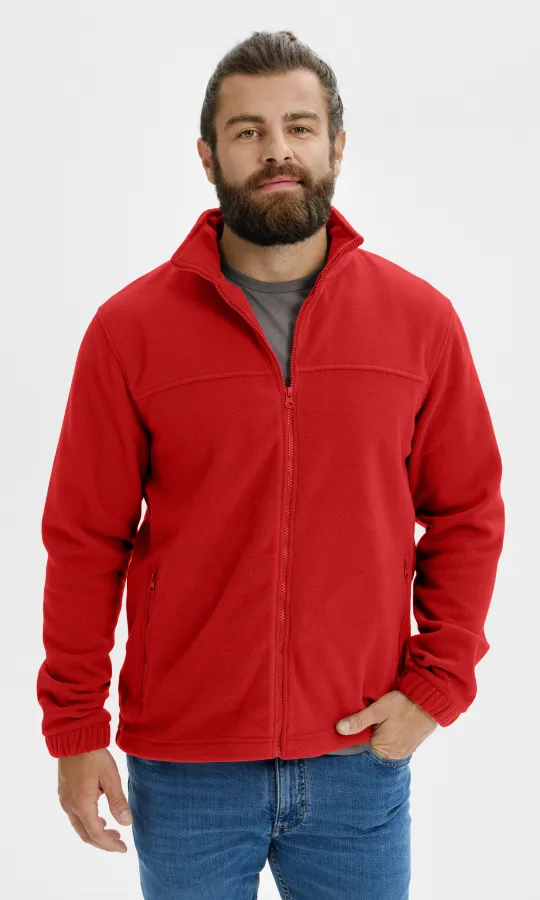 Giacca in pile da uomo, rosso Giacca in pile da uomo, rosso