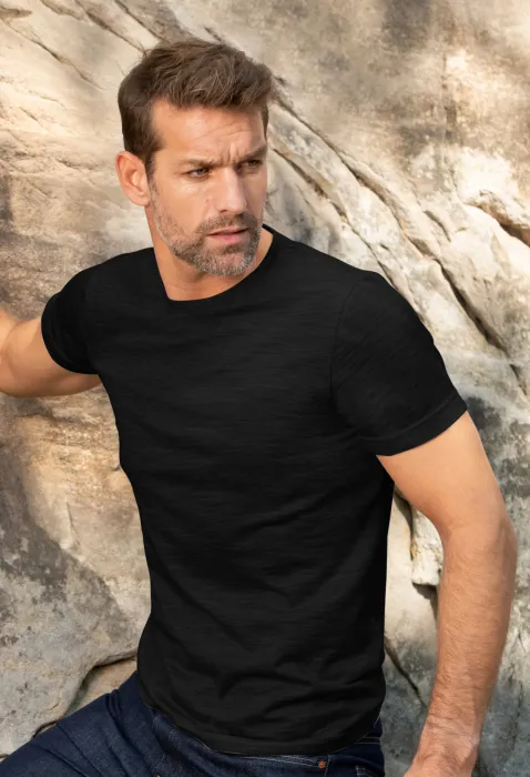 T-shirt da uomo in lana Merino, nero T-shirt da uomo in lana Merino, nero