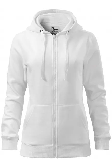 Felpa da donna con cappuccio - bianco, M