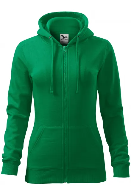 Felpa da donna con cappuccio - erba verde, M