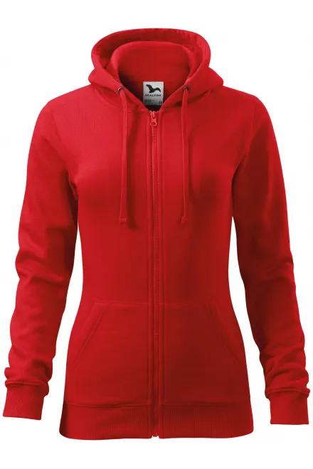 Felpa da donna con cappuccio - rosso, M