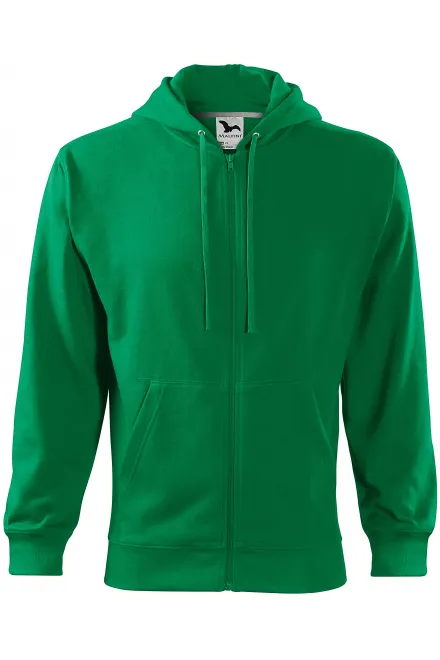 Felpa da uomo con cappuccio - erba verde, 3XL