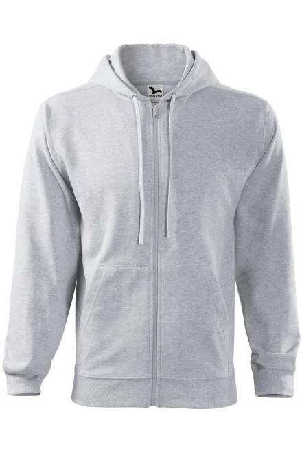 Felpa da uomo con cappuccio - marmo grigio chiaro, 3XL