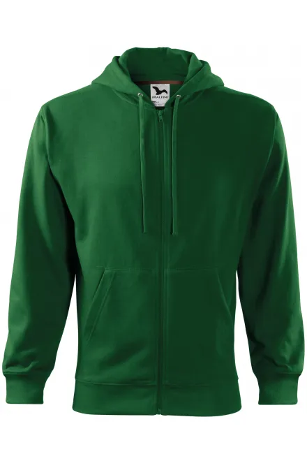 Felpa da uomo con cappuccio - verde bottiglia, 3XL