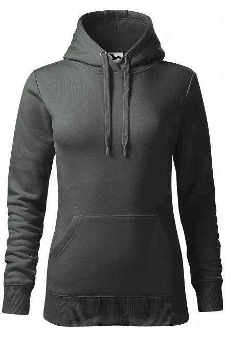 Felpa donna con cappuccio senza zip - ardesia scura, S