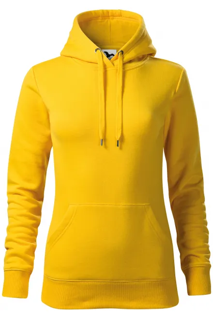 Felpa donna con cappuccio senza zip - giallo, S