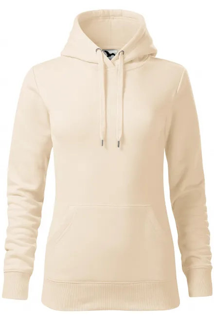 Felpa donna con cappuccio senza zip - mandorla, S