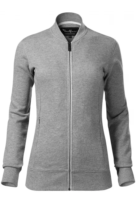 Felpa donna con tasche nascoste - marmo grigio scuro, XS