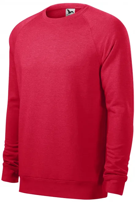 Felpa semplice da uomo, marmo rosso