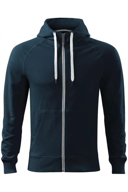 Felpa uomo a contrasto con cappuccio - blu scuro, S