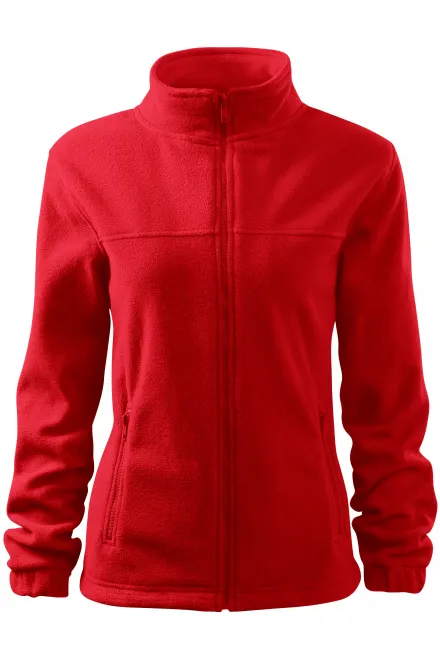 Giacca in pile da donna - rosso, XL