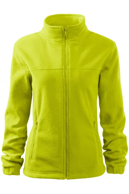 Giacca in pile da donna - verde lime, XL