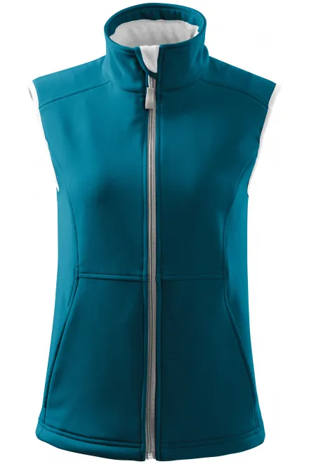 Gilet aderente da donna - turchese scuro, S