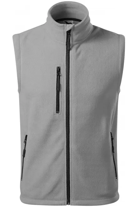 Gilet in pile a contrasto - grigio chiaro, XS