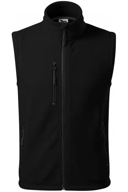Gilet in pile a contrasto - nero, XS