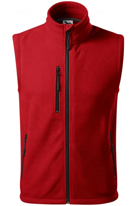 Gilet in pile a contrasto - rosso, XS