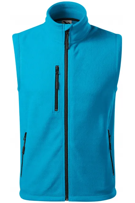 Gilet in pile a contrasto - turchese, XS