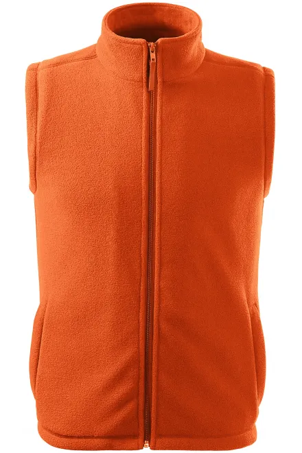 Gilet in pile classico - arancia, XS