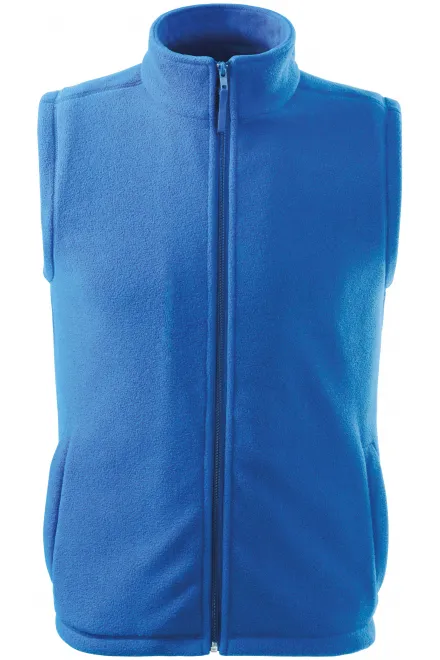 Gilet in pile classico - azzurro, XS