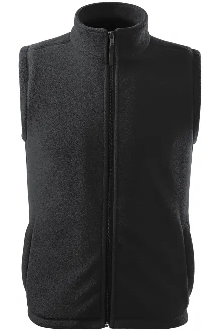 Gilet in pile classico - grigio ebano, XS