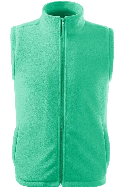 Gilet in pile classico - menta, XS