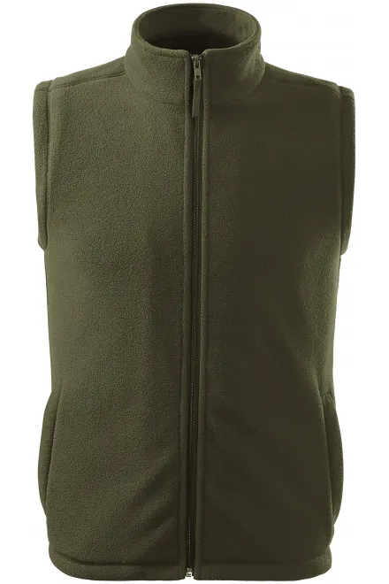 Gilet in pile classico - military, XS
