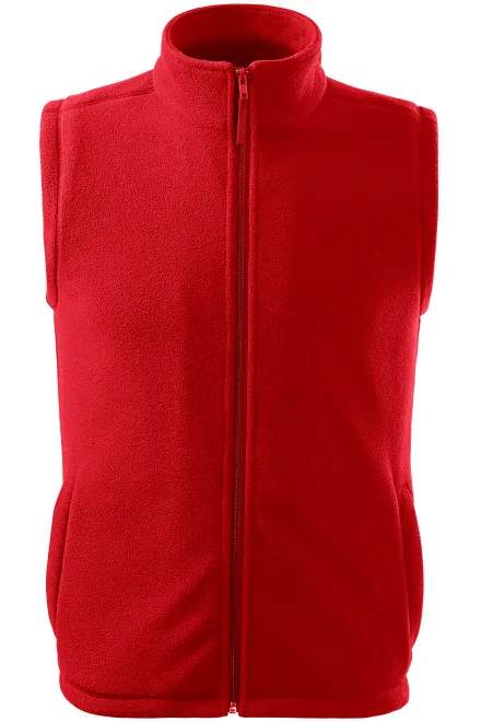 Gilet in pile classico - rosso, XS