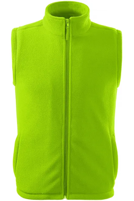 Gilet in pile classico - verde lime, XS