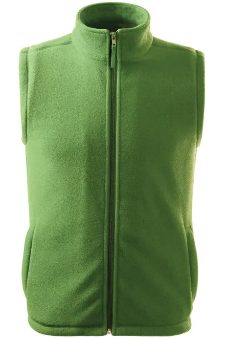 Gilet in pile classico - verde pisello, XS