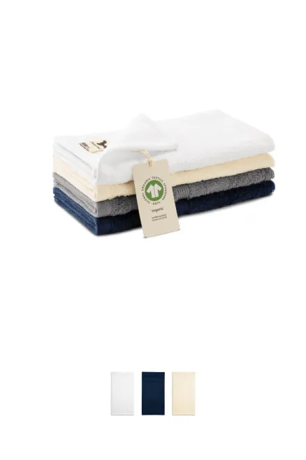 Asciugamano piccolo in cotone biologico, vecchio argento