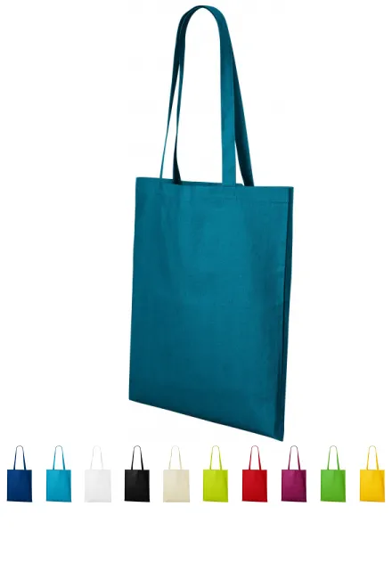 Borsa per la spesa in cotone, petrol blue