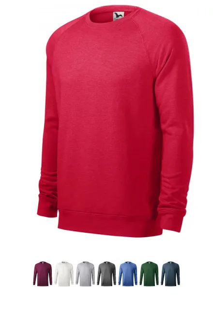 Felpa semplice da uomo, marmo rosso