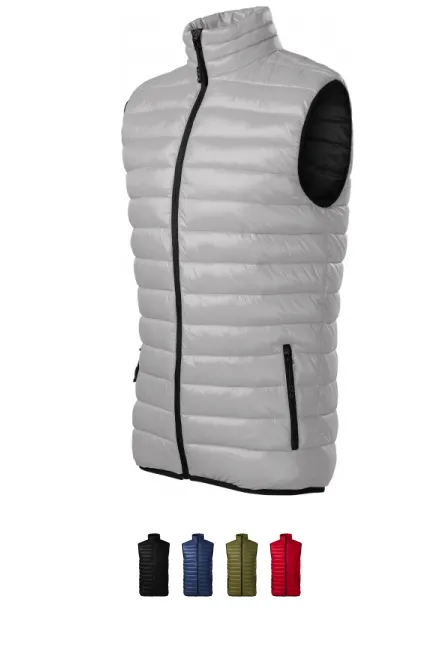 Gilet trapuntato da uomo, grigio argento