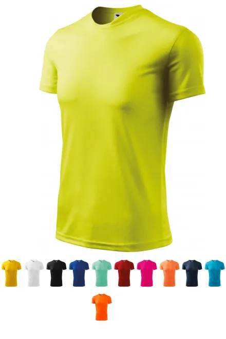 Maglietta sportiva per bambini, giallo neon