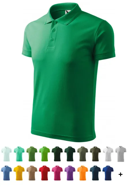 Polo ampia da uomo, erba verde