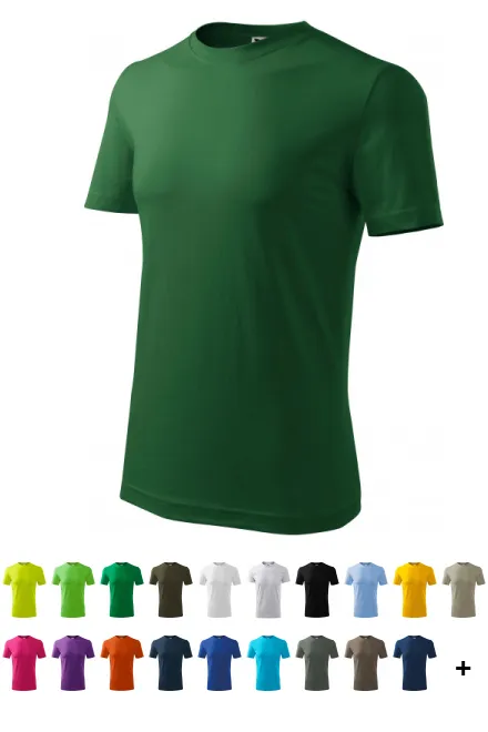 T-shirt classica da uomo, verde bottiglia
