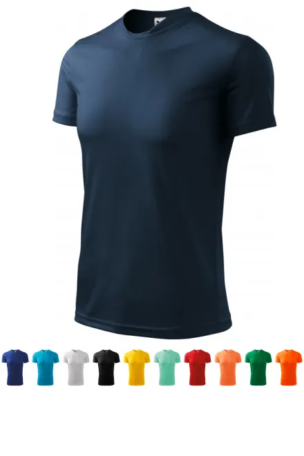 T-shirt con scollo asimmetrico, blu scuro