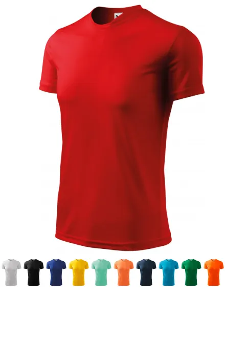 T-shirt con scollo asimmetrico, rosso