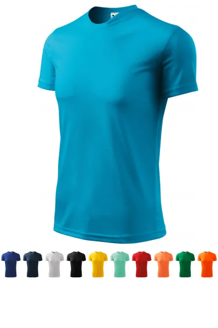 T-shirt con scollo asimmetrico, turchese