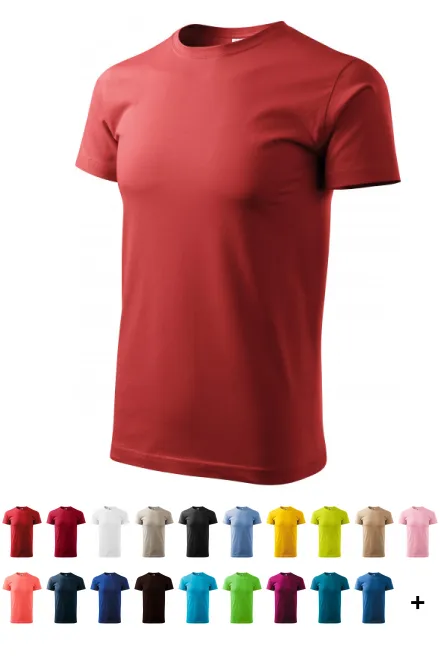 T-shirt semplice da uomo, bordeaux