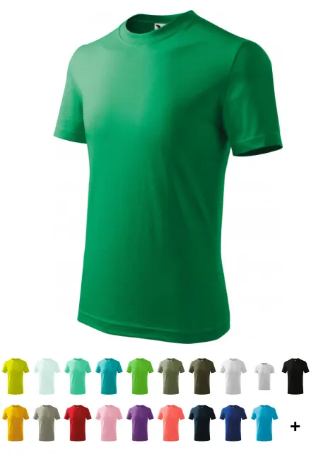T-shirt semplice per bambini, erba verde