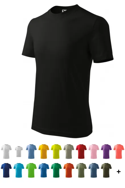 T-shirt semplice per bambini, nero