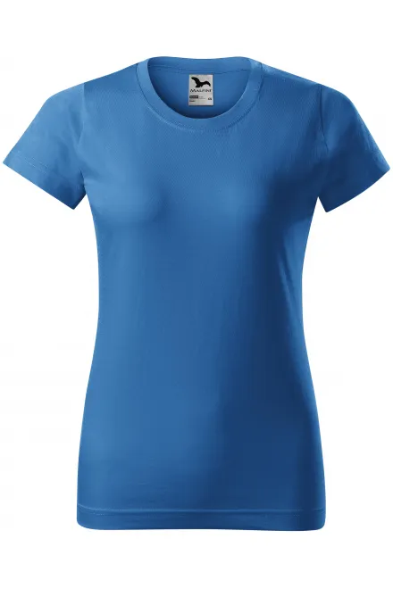 Maglietta semplice da donna - azzurro, XS