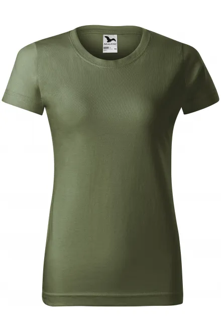 Maglietta semplice da donna - khaki, XS