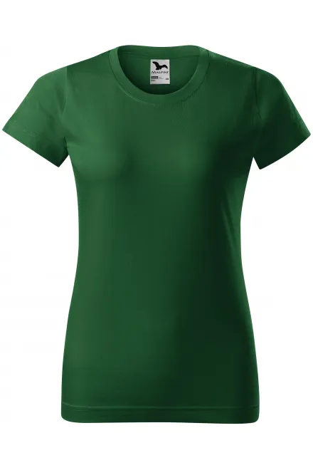 Maglietta semplice da donna - verde bottiglia, XS